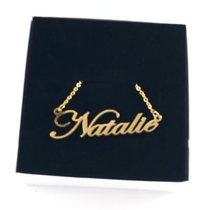14K Gold Plated Name Necklace - Natalie